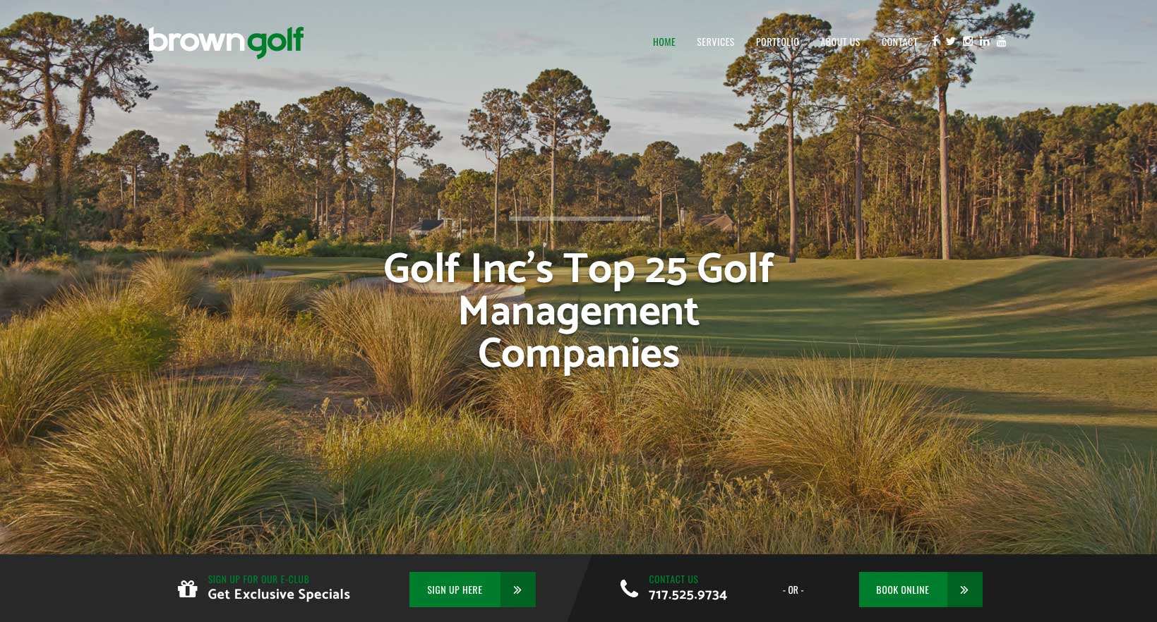 brown-golf-management website