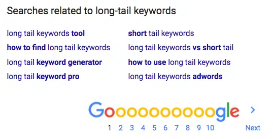 Find related long-tail keywords