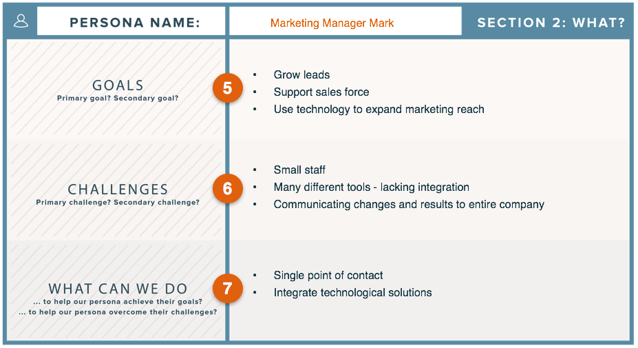 buyer persona template goals