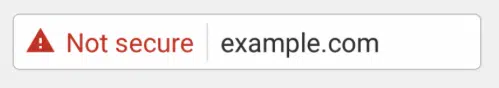 red non https sites labeled not secure