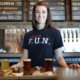 female bartender in a restaurant