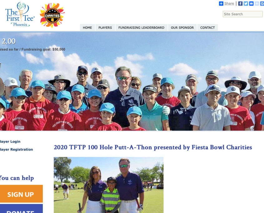 first tee Fundraising website