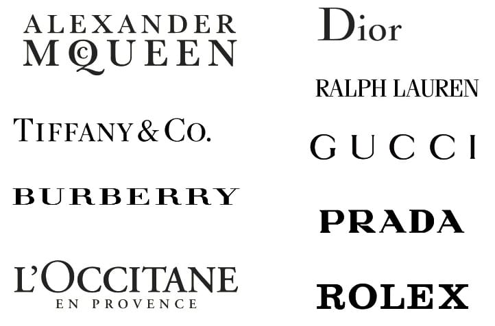 luxury brand logos