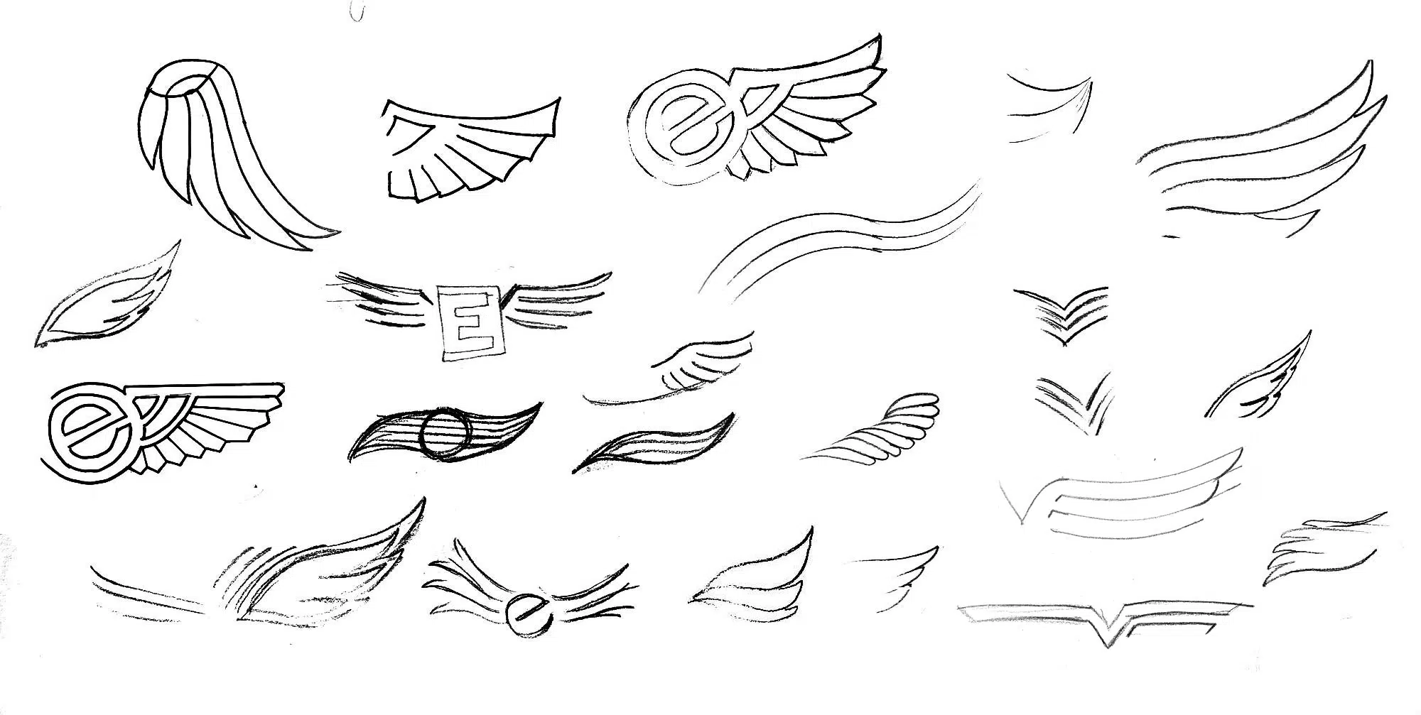 logo redesign process by hand