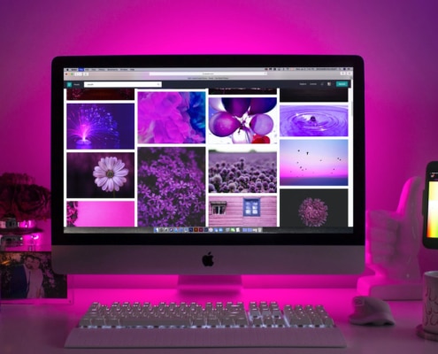 website with cool purple background