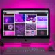 website with cool purple background
